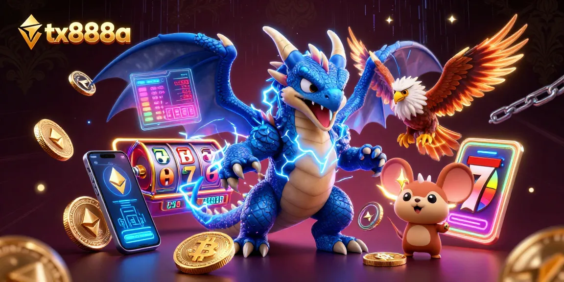Engage in thrilling gameplay at tx888a with an electric dragon and dynamic casino elements.