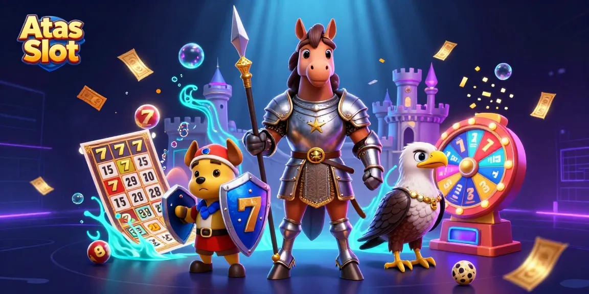Experience top-tier gaming with Atas Slot's mobile-friendly gaming universe showcasing vibrant slot elements.