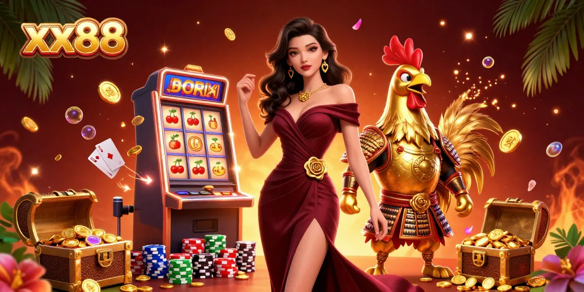 Experience big wins at xx88 with dynamic gaming elements and glamorous characters in a thrilling casino scene.