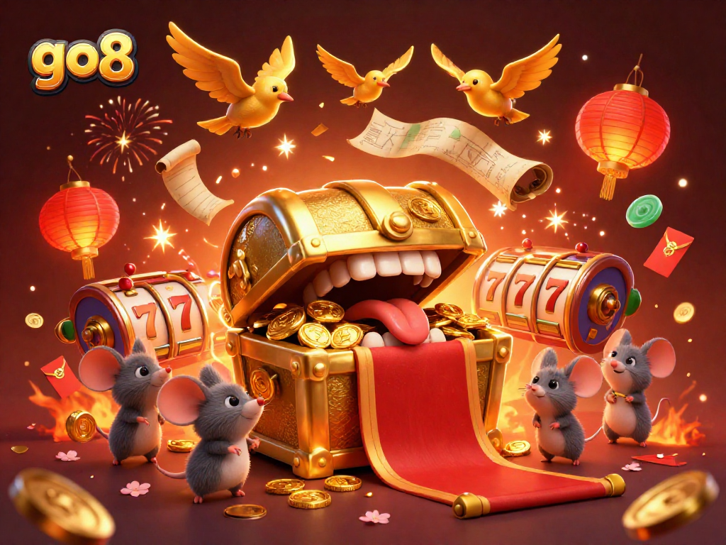 Experience thrilling wins at go8 with our vibrant online casino adventure illustration.