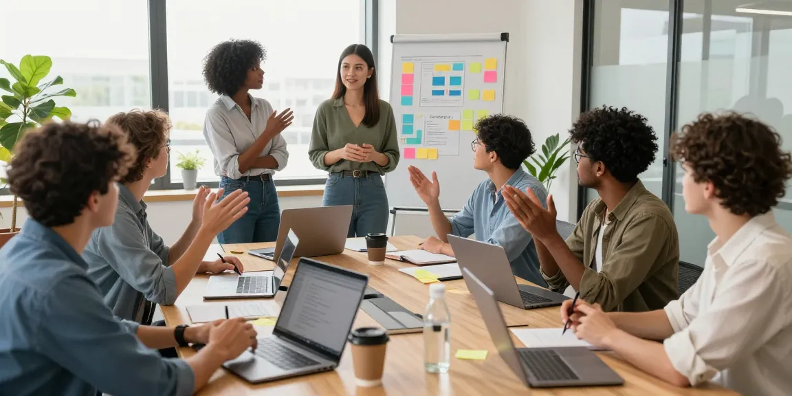 Inclusie in een diverse werkomgeving met medewerkers in een samenwerkingssessie rond een grote tafel.