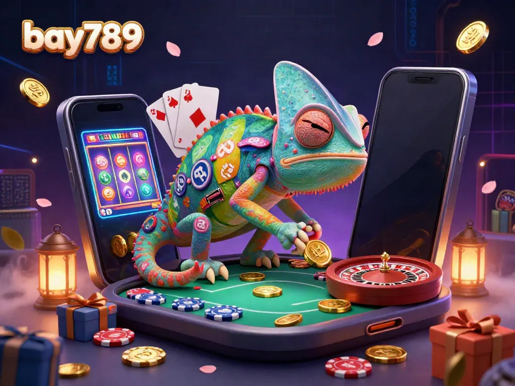 Engage in thrilling casino action with bay789's vibrant chameleon owner and dynamic game elements.