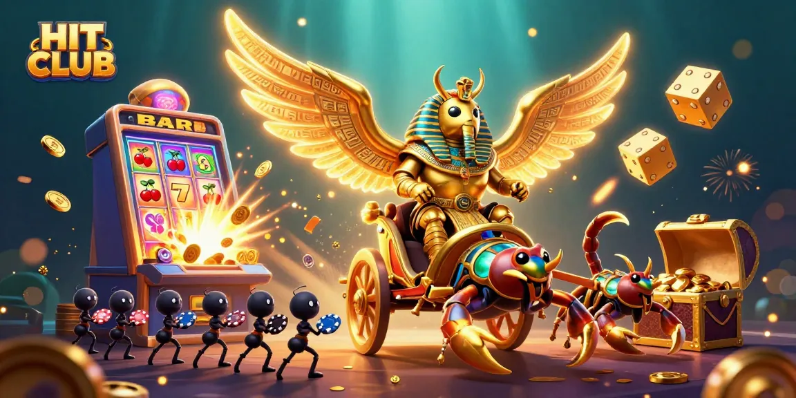 Experience thrilling wins at HIT CLUB with vibrant slot machines and golden treasures.