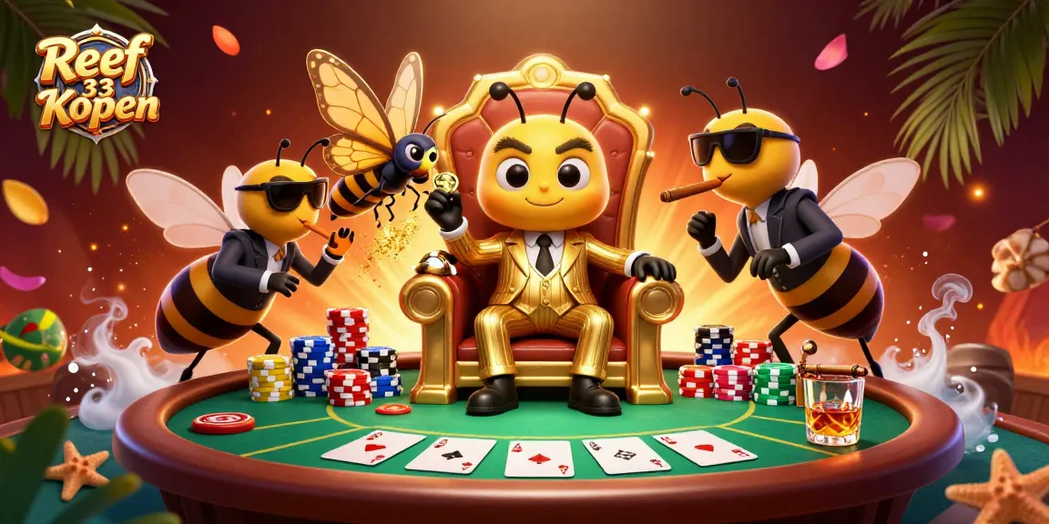Experience the thrill of winning with Reef 33 Kopen as bumblebee mob boss strategizes cards.