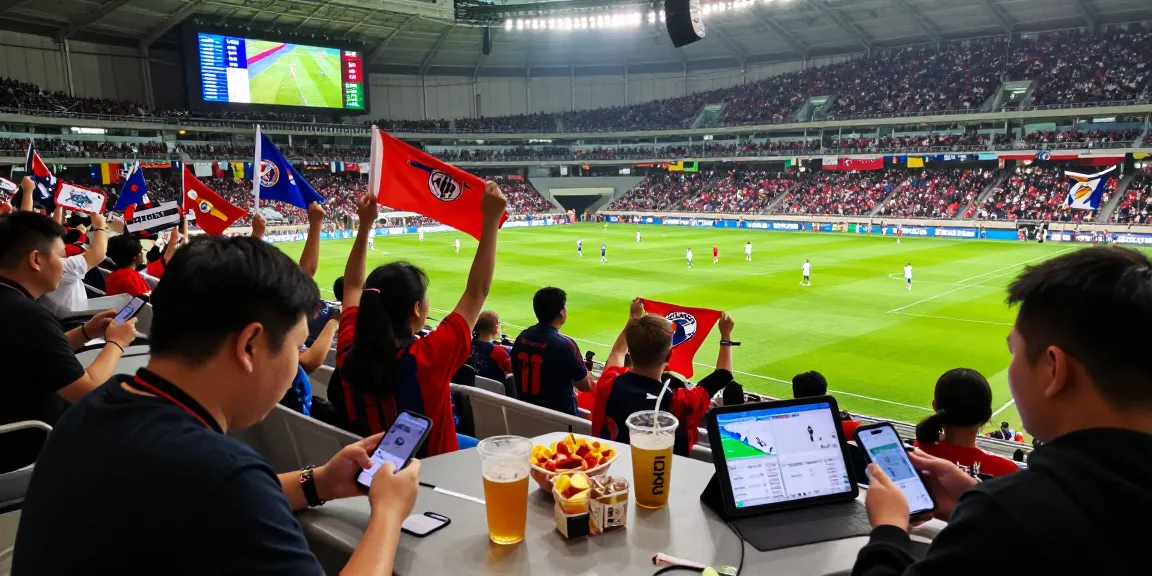 kèo nhà cái betting scene with fans excited during a soccer match